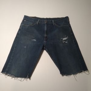 Levi's Cut off Jean Shorts Raw hem Distressed Sz 36